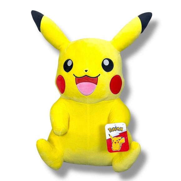 Pokemon Jazwares Pikachu 24” inch Plush Yellow Soft New Tag - Picture 1 of 11